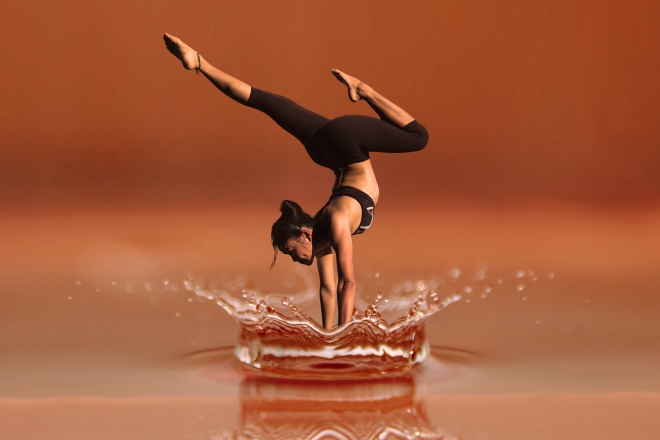 Woman practising yoga