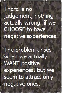 Choosing Negative Experiences